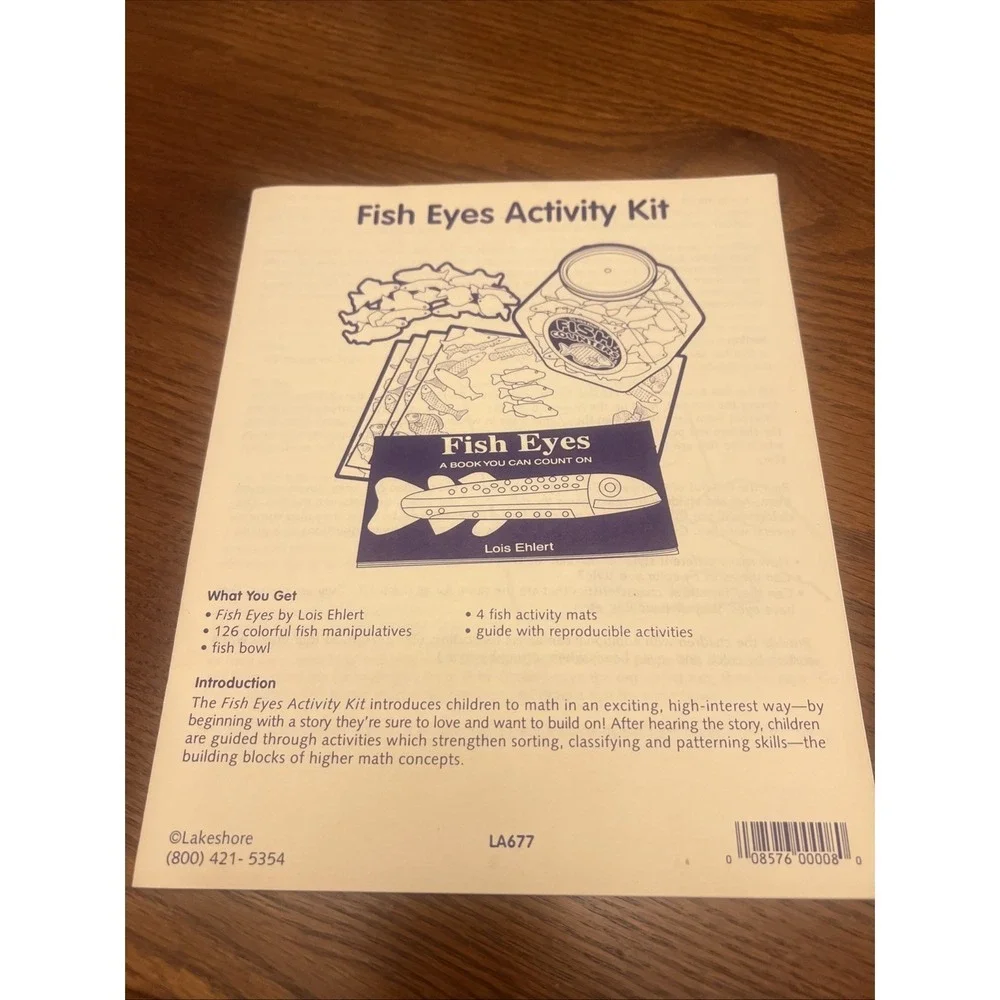 Vintage Lakeshore Fish Eyes Activity Kit LA677 Complete Lois Ehlert Math Center